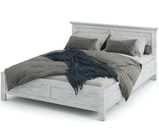 Кровать «Лорена» 160, Бетон Паин белый, изображение 2 | Интернет магазин мебели и декора LifeDekor