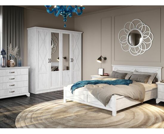 Кровать «Лорена» 160, Бетон Паин белый, изображение 6 | Интернет магазин мебели и декора LifeDekor