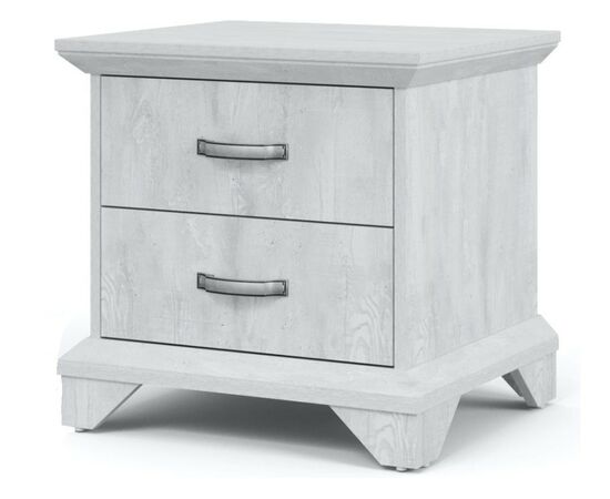 Тумба «Лорена» 2ящ, Бетон Паин белый, изображение 2 | Интернет магазин мебели и декора LifeDekor