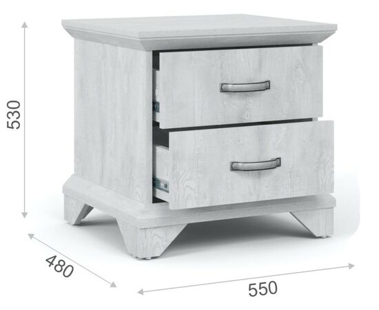 Спальня «Лорена» 3дв шк, Бетон Паин белый, изображение 5 | Интернет магазин мебели и декора LifeDekor