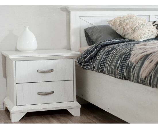 Тумба «Лорена» 2ящ, Бетон Паин белый, изображение 4 | Интернет магазин мебели и декора LifeDekor