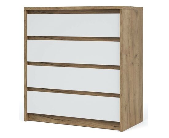 Комод «Мишель» 4ящ, Дуб крафт золотой/Белый жемчуг, изображение 2 | Интернет магазин мебели и декора LifeDekor