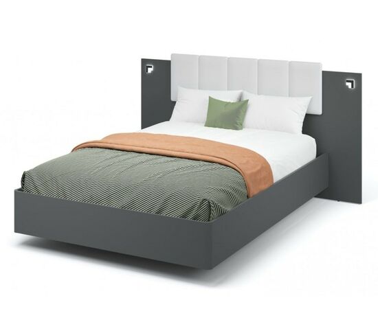 Кровать «Мишель» 140x200, Антрацит, изображение 2 | Интернет магазин мебели и декора LifeDekor