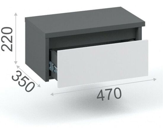 Спальня «Мишель» 3шк, Антрацит/Белый жемчуг, изображение 4 | Интернет магазин мебели и декора LifeDekor