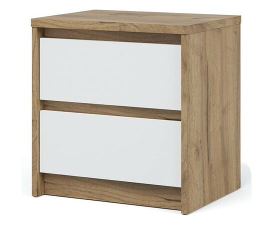 Тумба «Мишель» 2ящ, Дуб крафт золотой/Белый жемчуг, изображение 2 | Интернет магазин мебели и декора LifeDekor