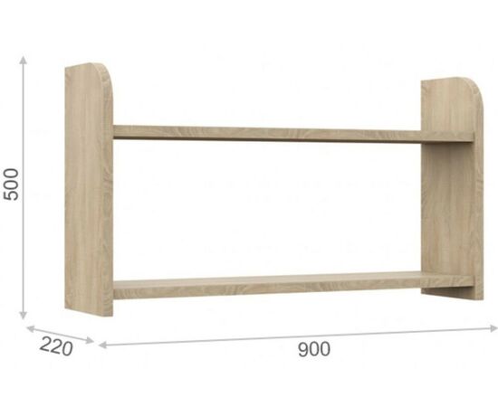 Полка «Валенсия», Дуб сонома, изображение 3 | Интернет магазин мебели и декора LifeDekor