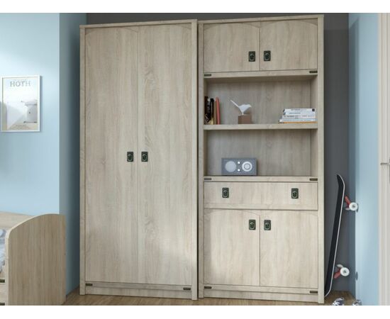 Шкаф «Валенсия» 2д, Дуб сонома, изображение 5 | Интернет магазин мебели и декора LifeDekor