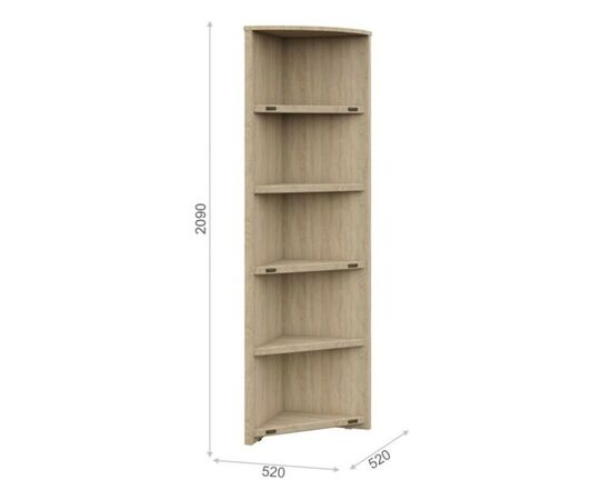 Стеллаж «Валенсия» 520, Дуб сонома, изображение 3 | Интернет магазин мебели и декора LifeDekor