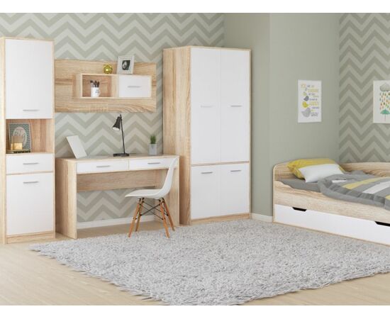 Полка «Стелс» 1д, Дуб сонома/белый, изображение 4 | Интернет магазин мебели и декора LifeDekor