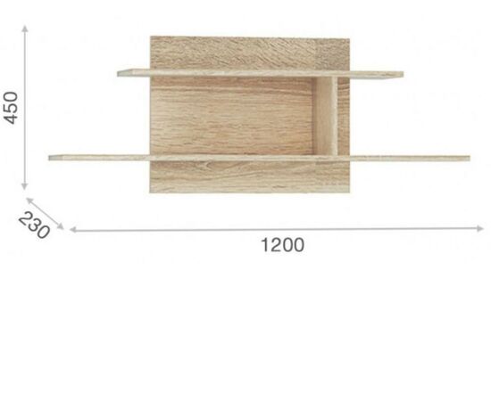 Полка «Стелс» 120, Дуб сонома, изображение 3 | Интернет магазин мебели и декора LifeDekor