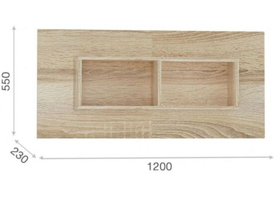 Полка «Стелс» 1д, Дуб сонома/белый, изображение 3 | Интернет магазин мебели и декора LifeDekor