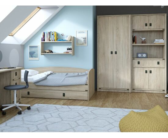 Шкаф «Валенсия» 4д1ящ, Дуб сонома, изображение 7 | Интернет магазин мебели и декора LifeDekor