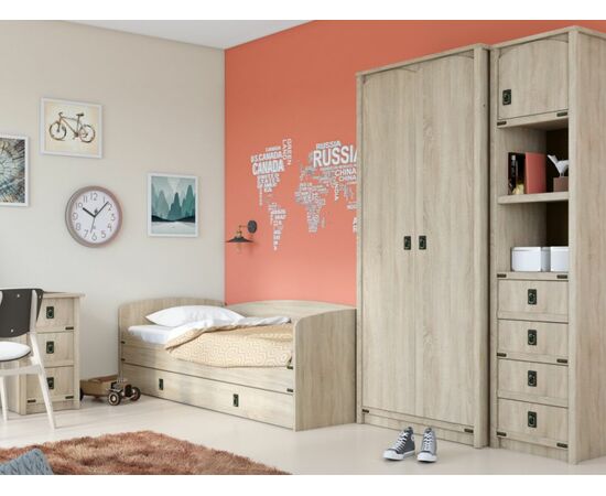 Шкаф «Валенсия» 2д, Дуб сонома, изображение 6 | Интернет магазин мебели и декора LifeDekor