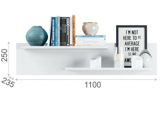 Полка «Йорк», Белый, изображение 3 | Интернет магазин мебели и декора LifeDekor