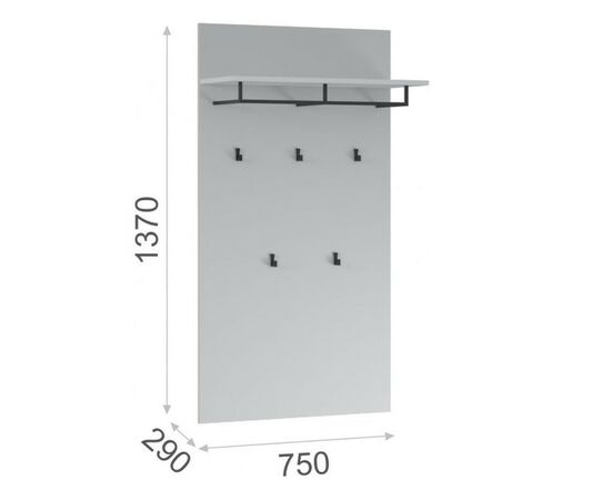 Вешалка «Йорк», Белый, изображение 3 | Интернет магазин мебели и декора LifeDekor