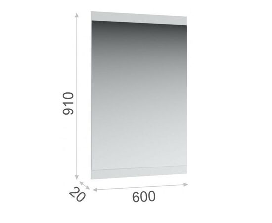 Зеркало «Йорк» 60, Белый, изображение 3 | Интернет магазин мебели и декора LifeDekor