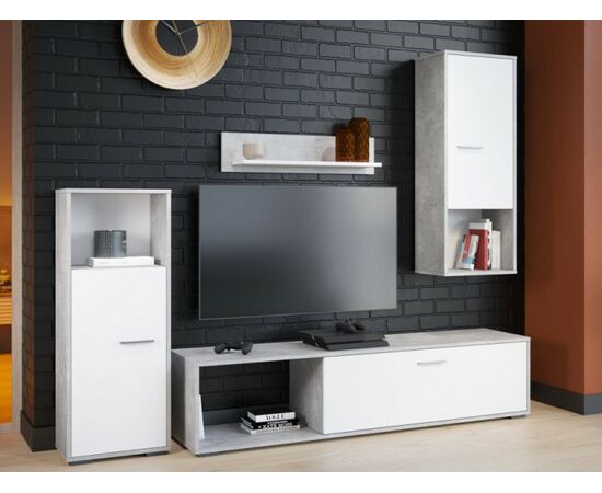 Стенка «Лино», Белый/Ателье светлый | Интернет магазин мебели и декора LifeDekor