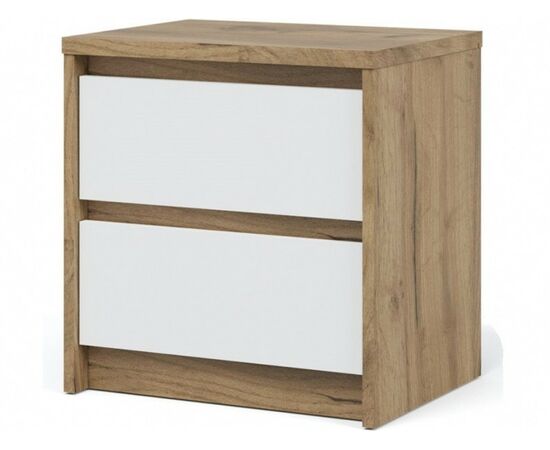 Тумба «Мишель» 2ящ, Дуб крафт золотой/Белый жемчуг | Интернет магазин мебели и декора LifeDekor