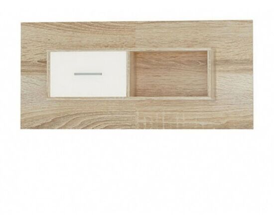 Полка «Стелс» 1д, Дуб сонома/белый | Интернет магазин мебели и декора LifeDekor