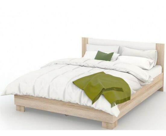 Кровать «Аврора» 160*200 (основание ЛДСП), Дуб сонома/Белый | Интернет магазин мебели и декора LifeDekor