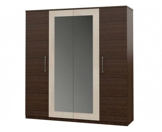 Шкаф «Аврора» 4дв, Венге/Дуб молочный | Интернет магазин мебели и декора LifeDekor