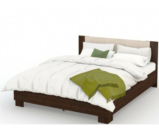 Кровать «Аврора» 160*200 (основание ЛДСП), Венге/Дуб молочный | Интернет магазин мебели и декора LifeDekor