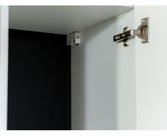 Пенал-витрина «Йорк» навесная (01) ПР, Белый/белый глянец, изображение 9 | Интернет магазин мебели и декора LifeDekor