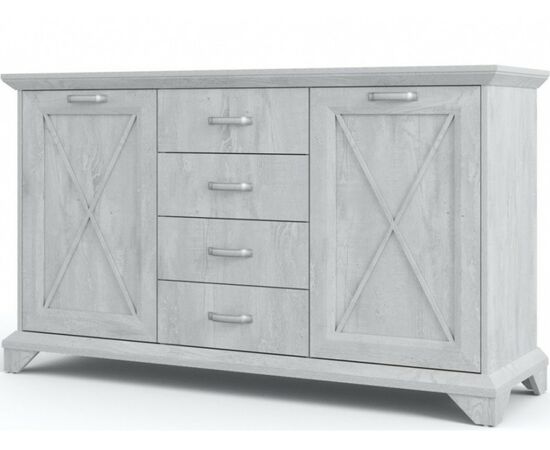 Комод «Лорена» 2д4ящ, Бетон Паин белый | Интернет магазин мебели и декора LifeDekor