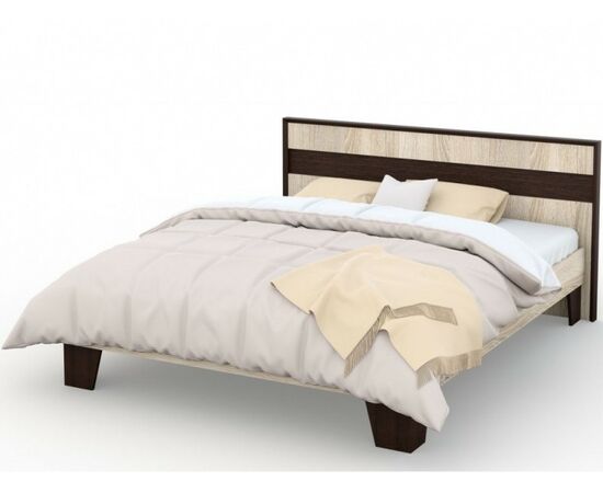 Кровать «Эшли» 160*200 (без ламелей), Венге/сонома | Интернет магазин мебели и декора LifeDekor