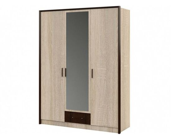 Шкаф «Эшли» 3дв, Венге/сонома | Интернет магазин мебели и декора LifeDekor