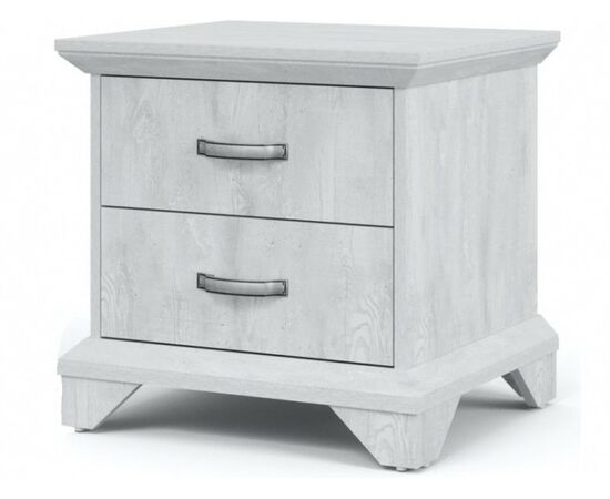 Тумба «Лорена» 2ящ, Бетон Паин белый | Интернет магазин мебели и декора LifeDekor