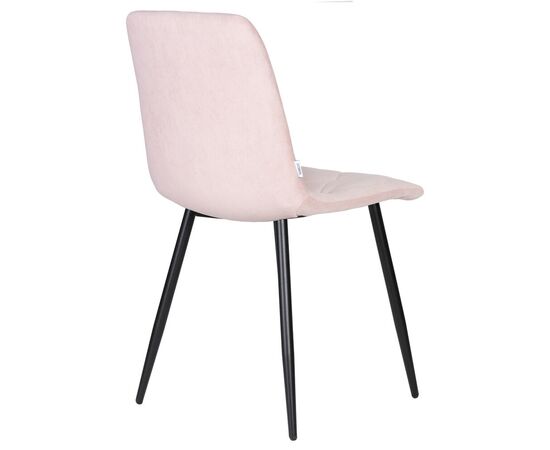 Набор 4 шт Стул обеденный DOBRIN CHILLY ROMBO, Розовый Simple 03, основание черное, Вариант: Розовый Simple 03, основание черное, изображение 5 | Интернет магазин мебели и декора LifeDekor