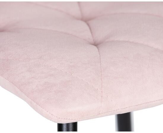 Набор 4 шт Стул обеденный DOBRIN CHILLY ROMBO, Розовый Simple 03, основание черное, Вариант: Розовый Simple 03, основание черное, изображение 8 | Интернет магазин мебели и декора LifeDekor