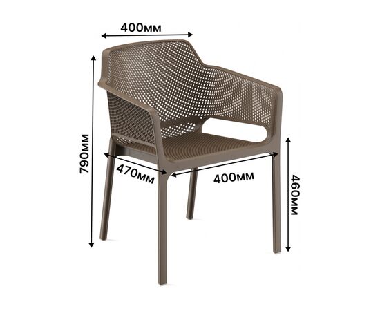 Пластиковый стул Сирион капучино, изображение 2 | Интернет магазин мебели и декора LifeDekor