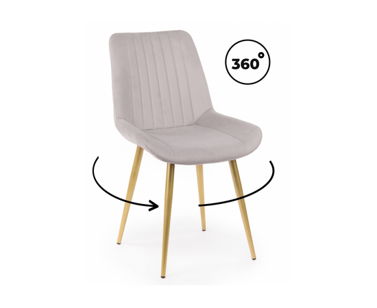 Стул на металлокаркасе Седа 360 латте (zd 290) / золотой np | Интернет магазин мебели и декора LifeDekor