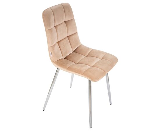 Стул обеденный DOBRIN ALEX, хром ножки, мокко велюр (V108-104),, Вариант: хром ножки, мокко велюр (V108-104),, изображение 10 | Интернет магазин мебели и декора LifeDekor