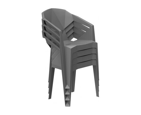 Пластиковый стул Гекса мокрый асфальт, изображение 4 | Интернет магазин мебели и декора LifeDekor