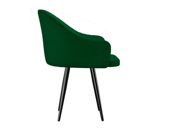 Стул DikLine 439М поворотный, K13 изумруд, ножки черные, изображение 3 | Интернет магазин мебели и декора LifeDekor