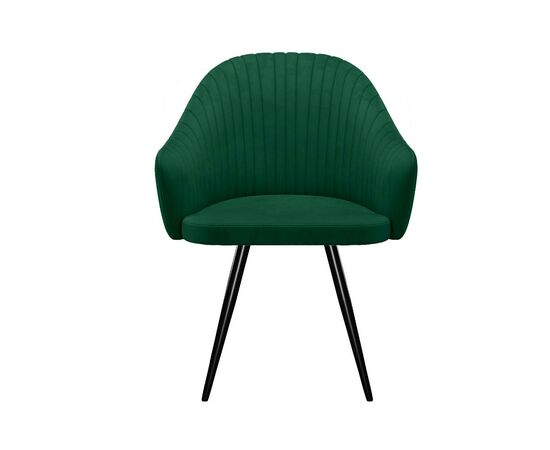 Стул DikLine 439М поворотный, K13 изумруд, ножки черные, изображение 2 | Интернет магазин мебели и декора LifeDekor