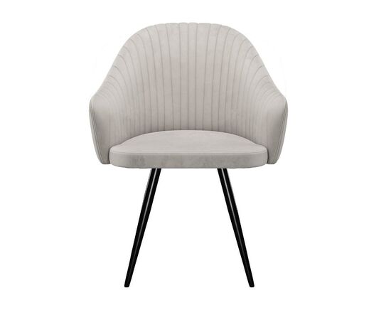 Стул DikLine 439М поворотный, C103 крем, ножки черные, изображение 4 | Интернет магазин мебели и декора LifeDekor