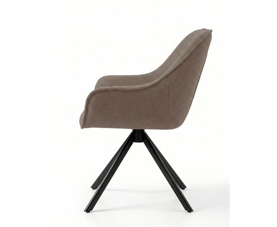 Стул DikLine 254 поворотный, BL05 капучино, ножки черные, изображение 5 | Интернет магазин мебели и декора LifeDekor