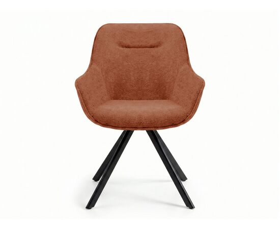 Стул DikLine 254 поворотный, BL07 терракотовый, ножки черные, изображение 3 | Интернет магазин мебели и декора LifeDekor