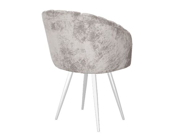 Стул DikLine 442М поворотный, M02 бежевый, ножки белые, изображение 2 | Интернет магазин мебели и декора LifeDekor