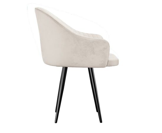 Стул DikLine 439М поворотный, C103 крем, ножки черные, изображение 3 | Интернет магазин мебели и декора LifeDekor