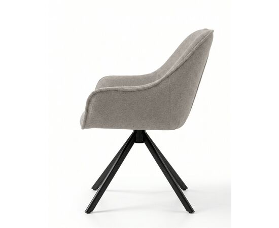 Стул DikLine 254 поворотный, BL02 бежевый, ножки черные, изображение 5 | Интернет магазин мебели и декора LifeDekor