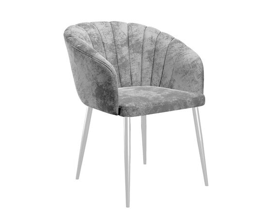 Стул DikLine 441М M13 светло-серый, ножки белые | Интернет магазин мебели и декора LifeDekor