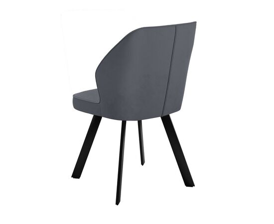 Стул DikLine 232M поворотный B28 ANTRACITE, ножки черные, изображение 2 | Интернет магазин мебели и декора LifeDekor