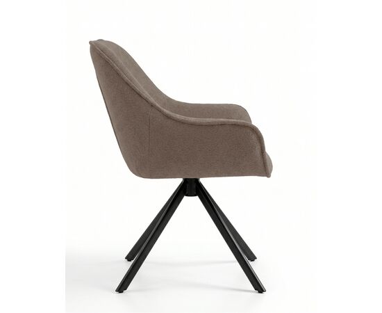 Стул DikLine 254 поворотный, BL05 капучино, ножки черные, изображение 3 | Интернет магазин мебели и декора LifeDekor