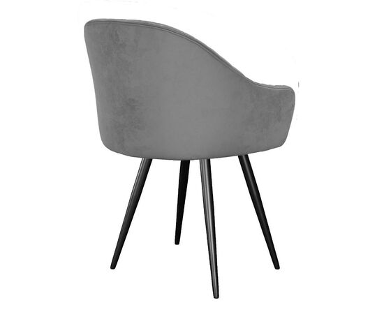 Стул DikLine 439М поворотный, C56 серый, ножки черные, изображение 2 | Интернет магазин мебели и декора LifeDekor