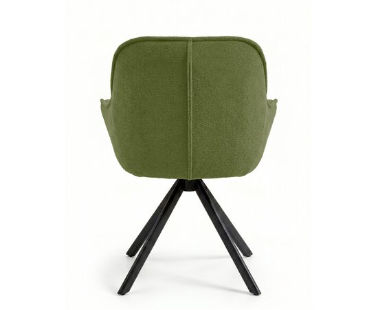 Стул DikLine 254 поворотный, BL09 светло-зеленый, ножки черные, изображение 2 | Интернет магазин мебели и декора LifeDekor